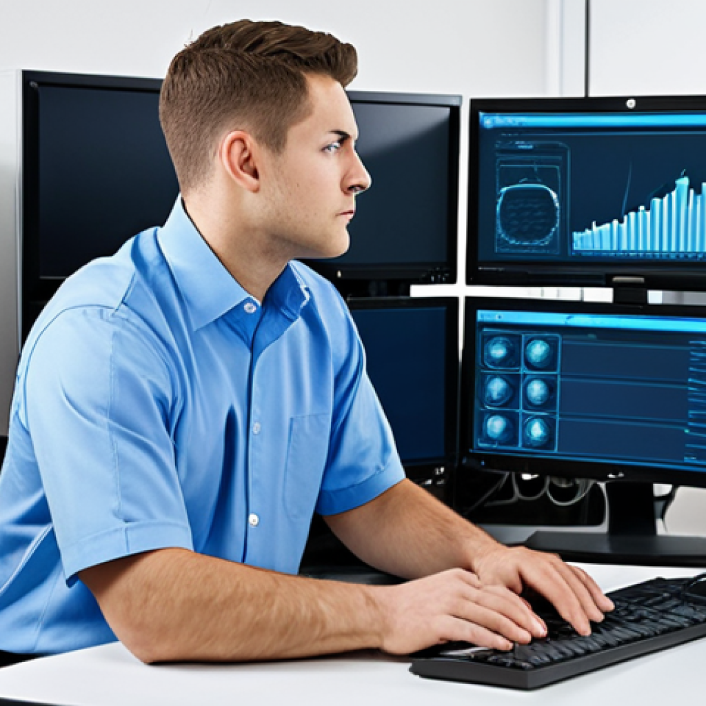 Cloud Computing Professional**

"A professional IT specialist, fully clothed in a modern office, wearing a blue collared shirt and khakis, working at a computer, multiple monitors, cloud computing diagrams visible on screen, server racks in the background, appropriate attire, safe for work, perfect anatomy, correct proportions, professional, family-friendly, modest clothing, high quality, professional photography, well-formed hands, proper finger count, natural pose."

**