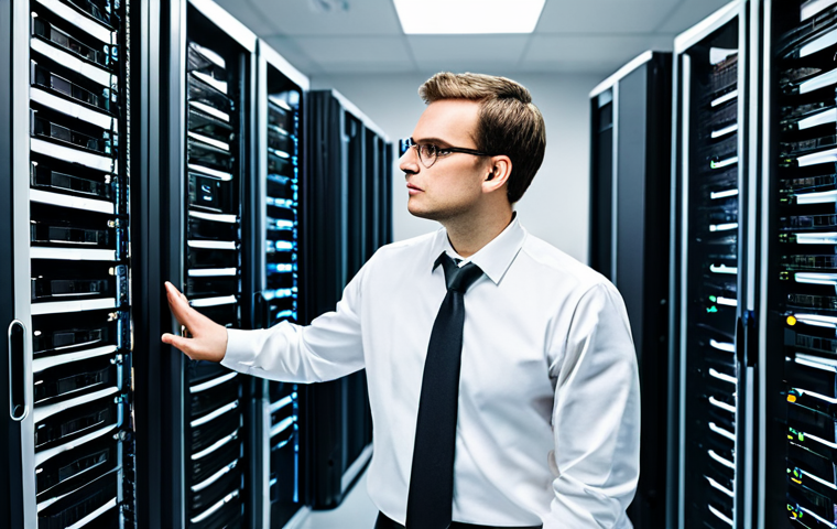 리눅스 자격증과 컨테이너 관리 기술의 연계성 - **

"A system administrator, fully clothed in professional attire, managing a Linux server farm in a...